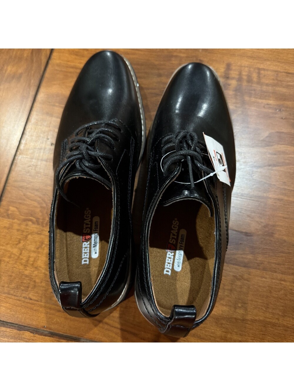 Deer Stags Zander Men's Black Simulated Leather Dress Shoes Size 7M